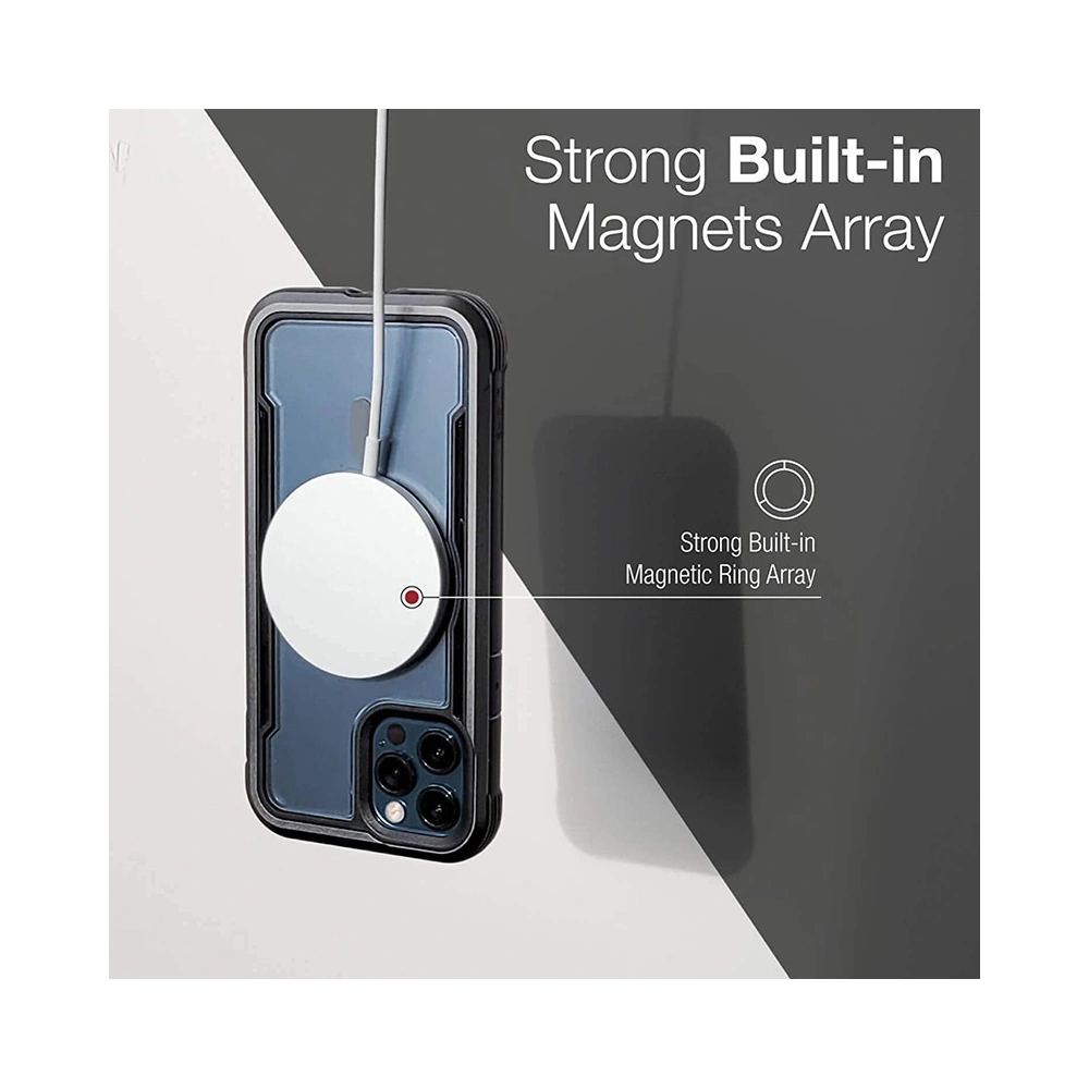 Hurtownia GSM - Etui hliníkové X-Doria Raptic Shield Pro Magnet MagSafe Apple iPhone 12 Pro Max (černé) - XDR118BLK - {ean13} - Hurt