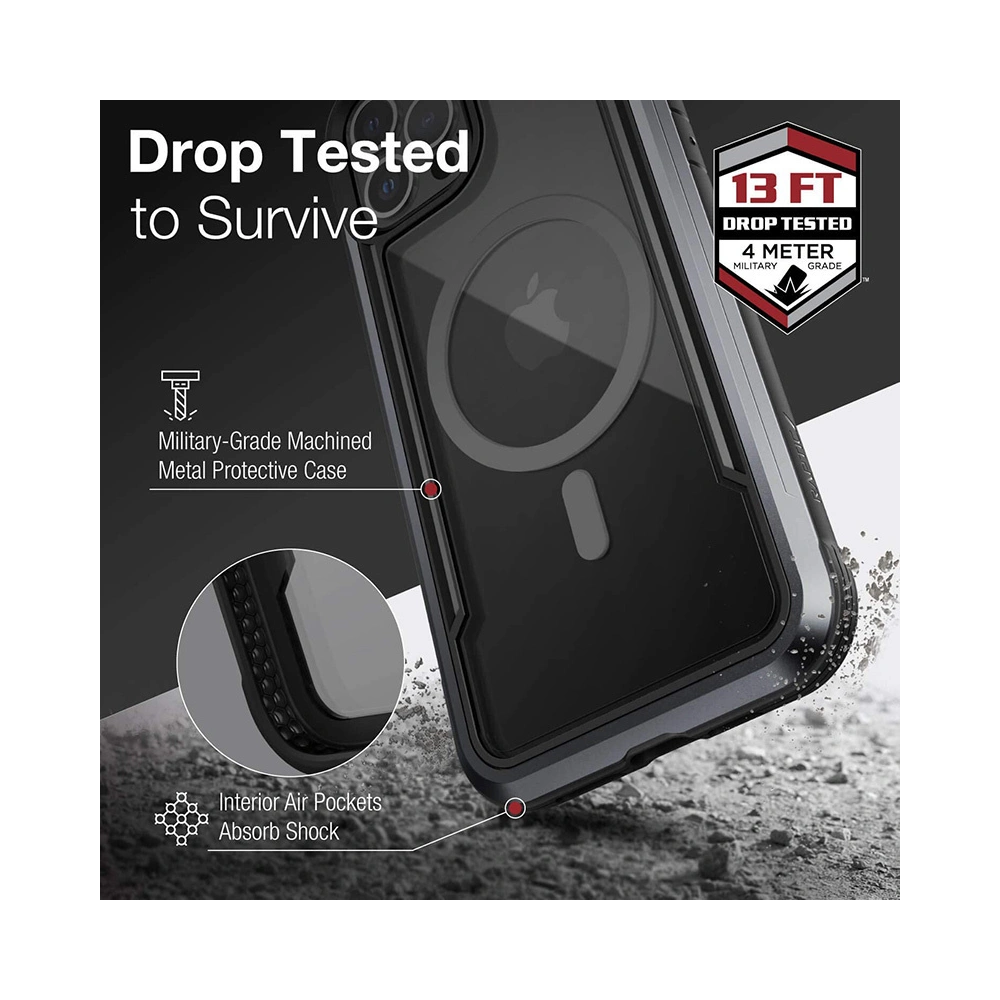 Hurtownia GSM - Etui aluminiowe X-Doria Raptic Shield Pro Magnet MagSafe Apple iPhone 12 Pro Max (czarny) - XDR118BLK - {ean13} - Hurt