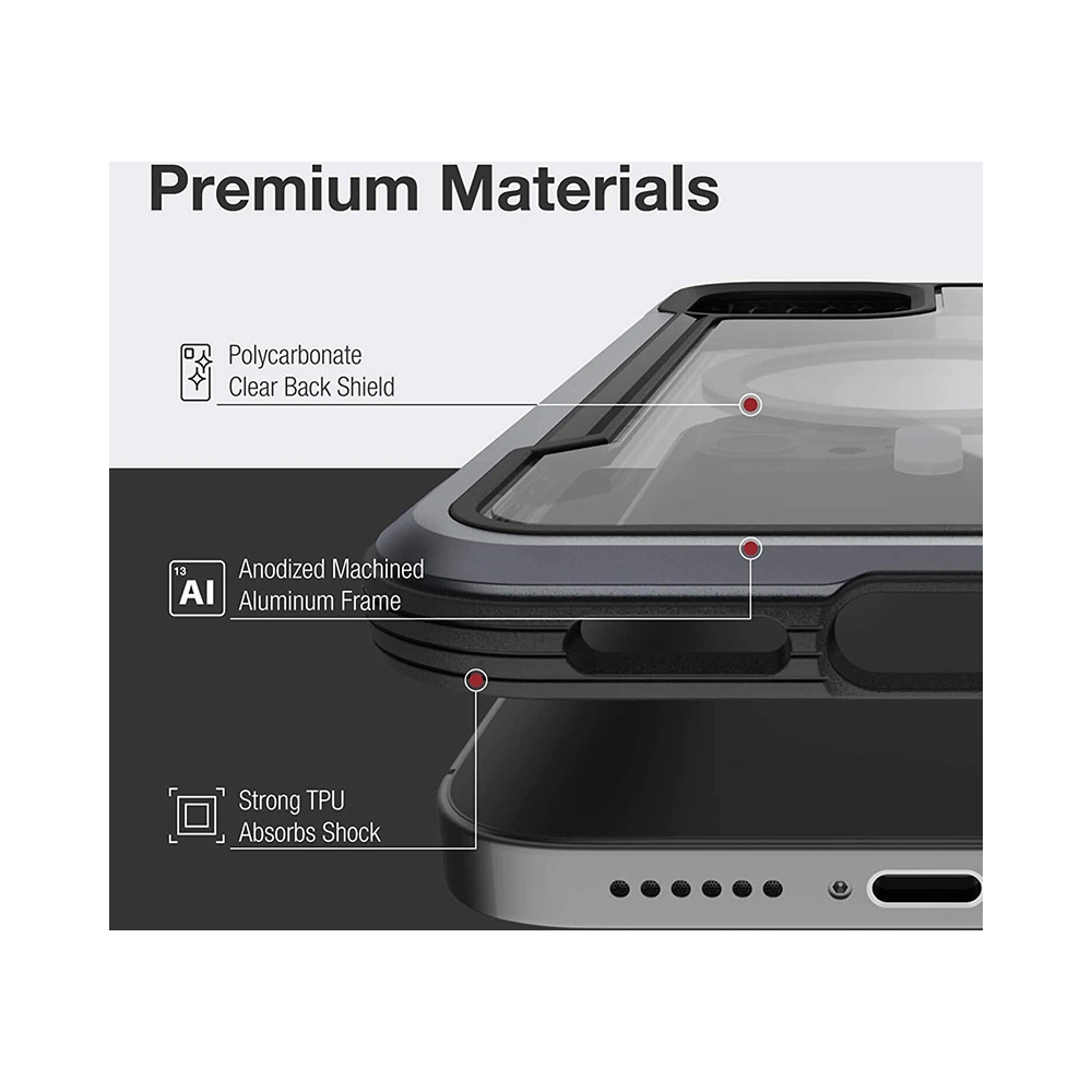 Hurtownia GSM - Etui aluminiowe X-Doria Raptic Shield Pro Magnet MagSafe Apple iPhone 12 Pro Max (czarny) - XDR118BLK - {ean13} - Hurt