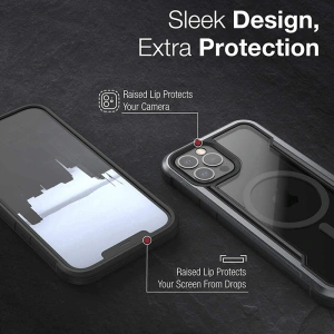 Wholesale Raptic Shield Pro Magnet - Aluminium Case for iPhone 12 Pro Max MagSafe (DROP TEST 4M) (Black) - XDR118BLK - {ean13} - Hurt
