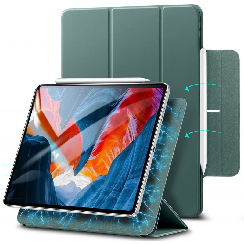 Hurtownia ESR - 4894240122921 - ESR356GRN - Etui ESR Rebound Magnetic Apple iPad Pro 12.9 2020/2021 (4. i 5. generacji) Forest Green - B2B homescreen