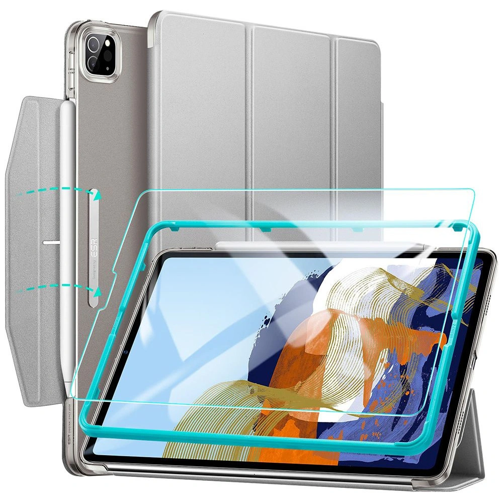 Hurtownia GSM - Etui ESR Ascend Trifold Apple iPad Pro 11 2021 (3. generace) Šedá + Sklo - ESR357GRY - {ean13} - Hurt
