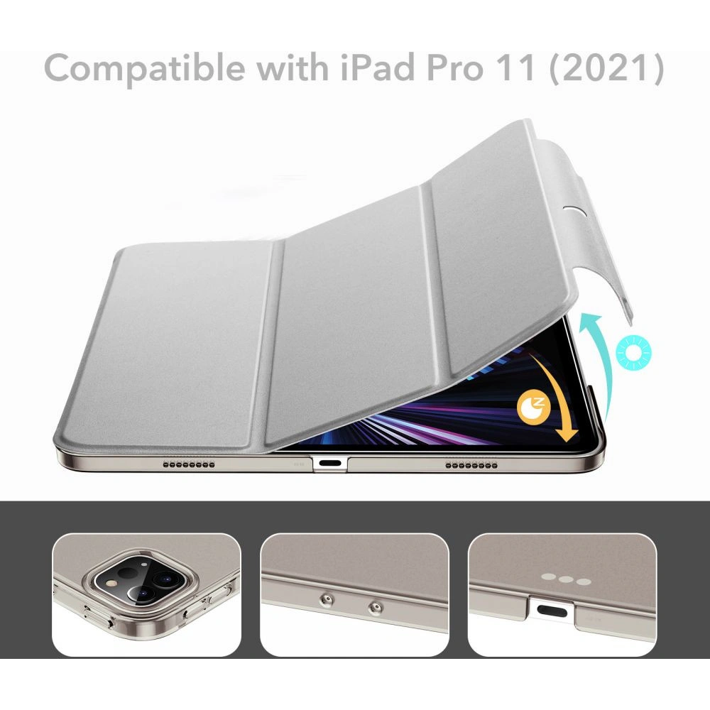 Hurtownia GSM - Etui ESR Ascend Trifold Apple iPad Pro 11 2021 (3. generacji) Grey + Szkło - ESR357GRY - {ean13} - Hurt