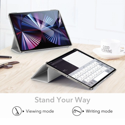 Etui ESR Ascend Trifold Apple iPad Pro 11 2021 (3. generacji) Grey + Szkło