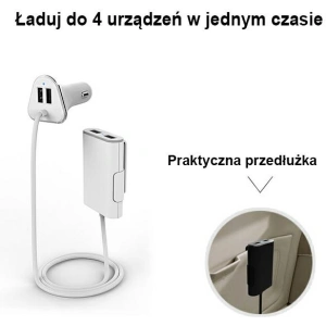 Hurtownia GSM - Ładowarka samochodowa AWEI C-400 9.6A 4xUSB High Speed biały/white - AWEI072WHT - {ean13} - Hurt