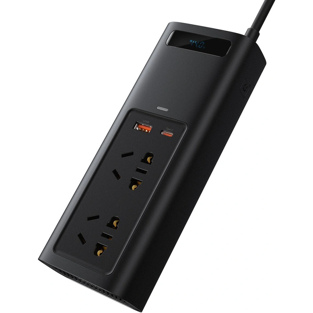 Hurtownia GSM - Inwerter samochodowy Baseus 150W, 220V, CN/EU (czarny) - BSU2836BLK - {ean13} - Hurt