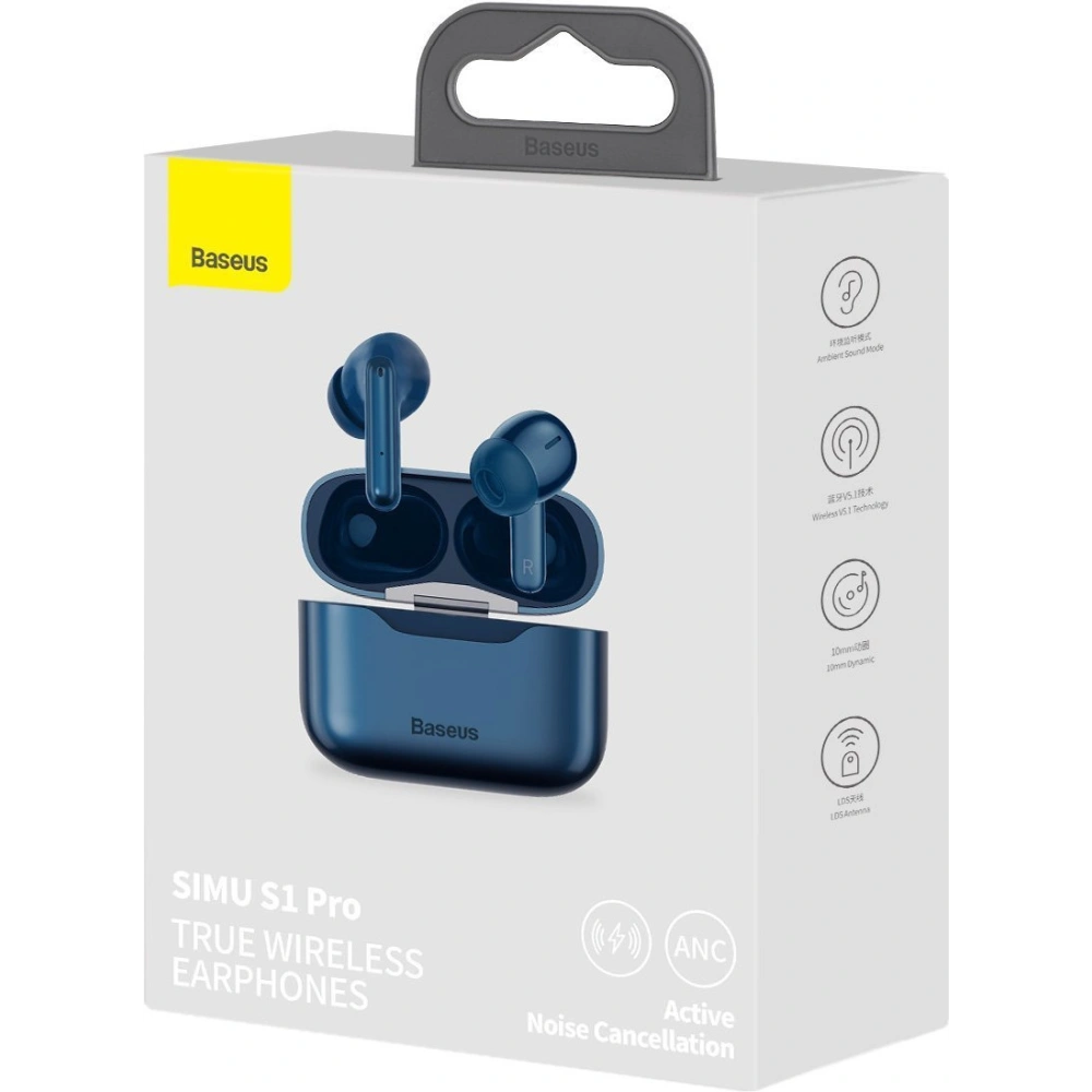 Hurtownia GSM - Słuchawki TWS Baseus S1 Pro z funkcją ANC (niebieskie) - BSU2837BLU - {ean13} - Hurt