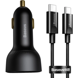 Ładowarka samochodowa Baseus Superme USB, USB-C, 100W + kabel USB-C (czarna)