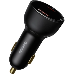Hurtownia GSM - Ładowarka samochodowa Baseus Superme USB, USB-C, 100W + kabel USB-C (czarna) - BSU2838BLK - {ean13} - Hurt