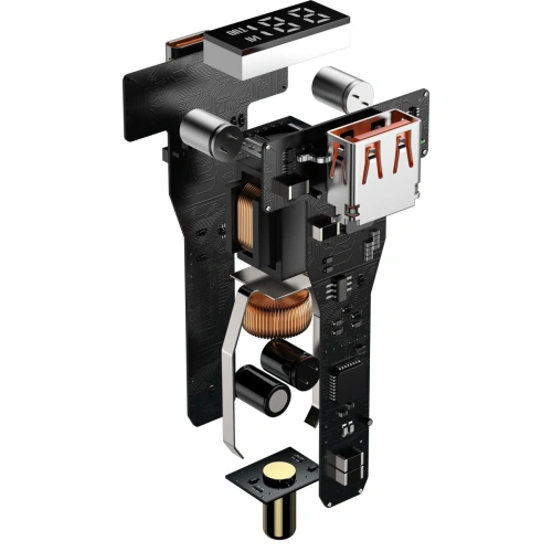 Ładowarka samochodowa Baseus Superme USB, USB-C, 100W + kabel USB-C (czarna)