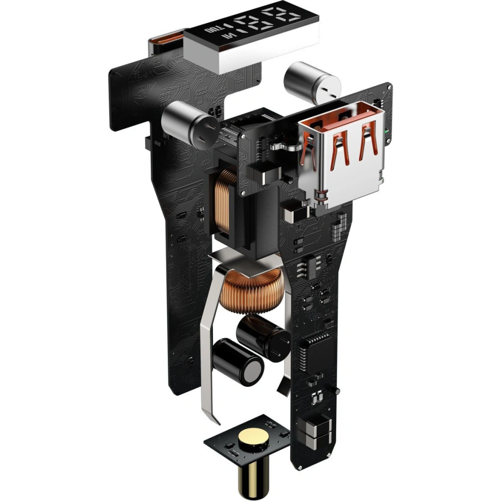 Hurtownia GSM - Auto nabíječka Baseus Superme USB, USB-C, 100W + kabel USB-C (černý) - BSU2838BLK - {ean13} - Hurt
