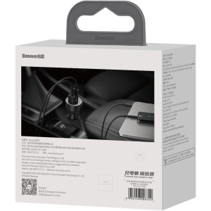 Hurtownia GSM - Ładowarka samochodowa Baseus Superme USB, USB-C, 100W + kabel USB-C (czarna) - BSU2838BLK - {ean13} - Hurt