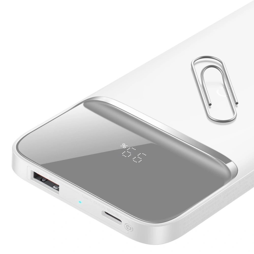 Hurtownia GSM - PowerBank Baseus Bipow 10000mAh, 2xUSB, USB-C, 20W, QI (bílá) - BSU2840WHT - {ean13} - Hurt