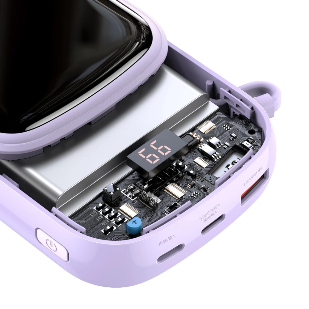 Wholesale Baseus Q pow Digital Display Power Bank 20000mAh, IP, USB, USB-C, 20W with IP Cable (purple) - BSU2841PRP - {ean13} - Hurt