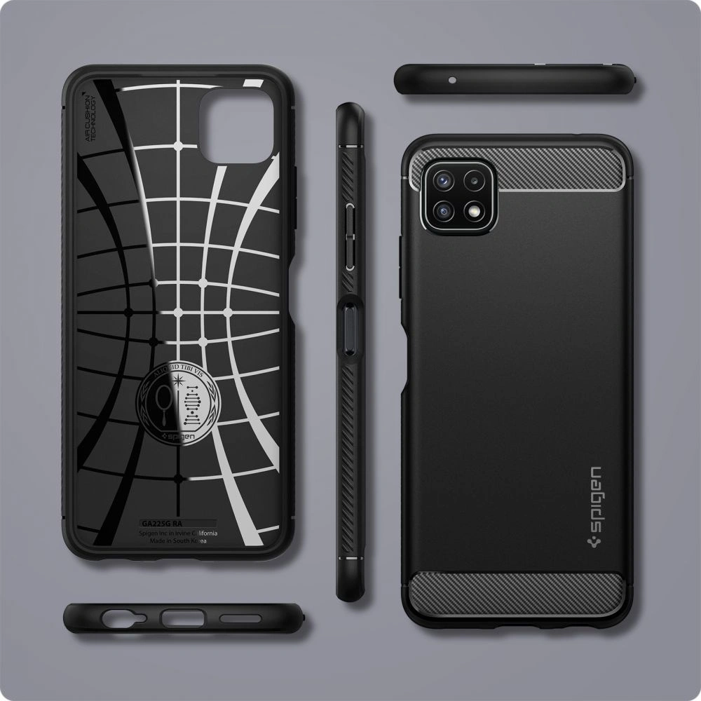 Wholesale Spigen Rugged Armor Samsung Galaxy A22 5G Matte Black - SPN1664BLK - {ean13} - Hurt