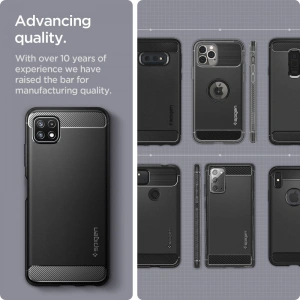 Wholesale Spigen Rugged Armor Samsung Galaxy A22 5G Matte Black - SPN1664BLK - {ean13} - Hurt