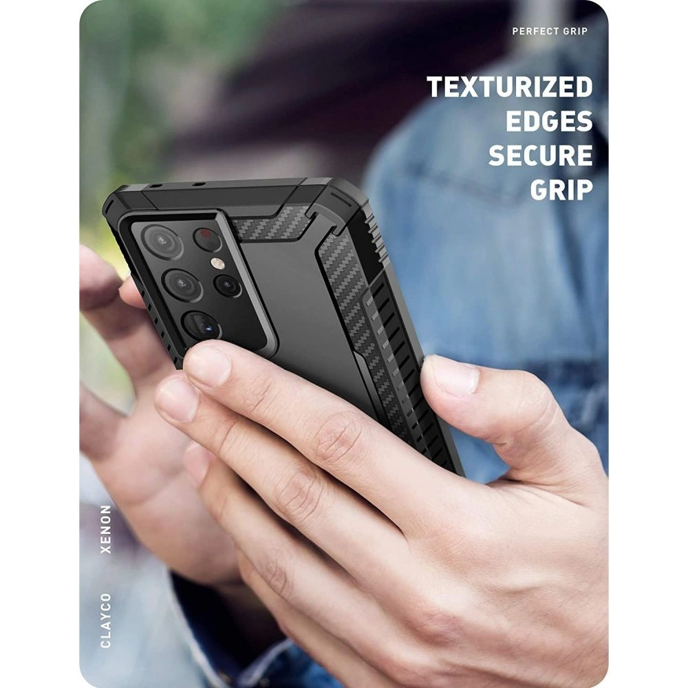 Hurtownia GSM - Etui Supcase Clayco Xenon Samsung Galaxy S21 Ultra Black - SPC178BLK - {ean13} - Hurt