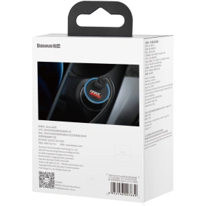 Hurtownia GSM - Auto nabíječka Baseus Golden Contactor Pro, USB + USB-C, QC4.0+, PD, SCP, 40W (šedá) + kabel USB-C pro iP 1m (černý) - BSU2843BLK - {ean13} - Hurt