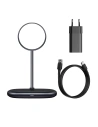Baseus Swan MagSafe Magnetic Stand with Wireless Charger for iPhone 12 (black) + 24W charger (black)