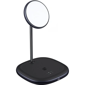 Hurtownia GSM - Stojak magnetyczny Baseus Swan MagSafe z ładowarką indukcyjną do iPhone 12 (czarny) + ładowarka sieciowa 24W (czarna) - BSU2845BLK - {ean13} - Hurt