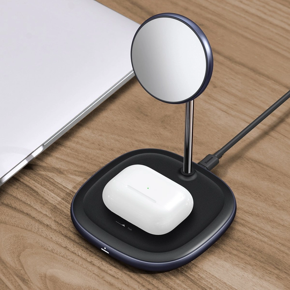 Hurtownia GSM - Stojak magnetyczny Baseus Swan MagSafe z ładowarką indukcyjną do iPhone 12 (czarny) + ładowarka sieciowa 24W (czarna) - BSU2845BLK - {ean13} - Hurt
