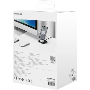 Hurtownia GSM - Stojak magnetyczny Baseus Swan MagSafe z ładowarką indukcyjną do iPhone 12 (czarny) + ładowarka sieciowa 24W (czarna) - BSU2845BLK - {ean13} - Hurt