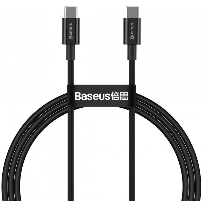 Baseus Distributor - 6953156208438 - BSU2848BLK - Baseus Superior Series Cable USB-C to USB-C, 100W, 1m (black) - B2B homescreen