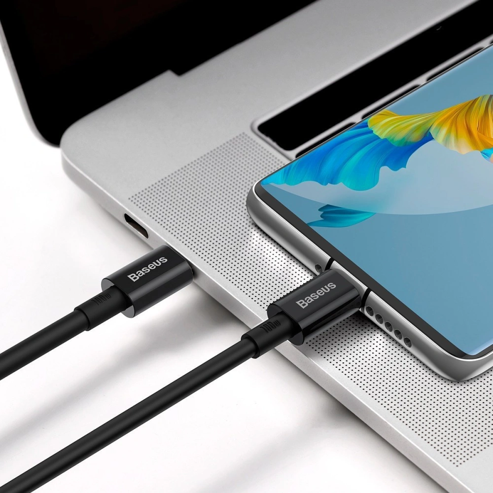 Hurtownia GSM - Kabel USB-C do USB-C Baseus Superior Series, 100W, 1m (czarny) - BSU2848BLK - {ean13} - Hurt