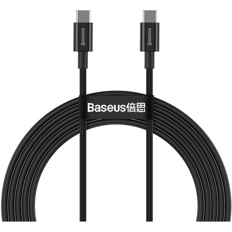 Baseus Distributor - 6953156208445 - BSU2850BLK - Baseus Superior Series Cable USB-C to USB-C, 100W, 2m (black) - B2B homescreen