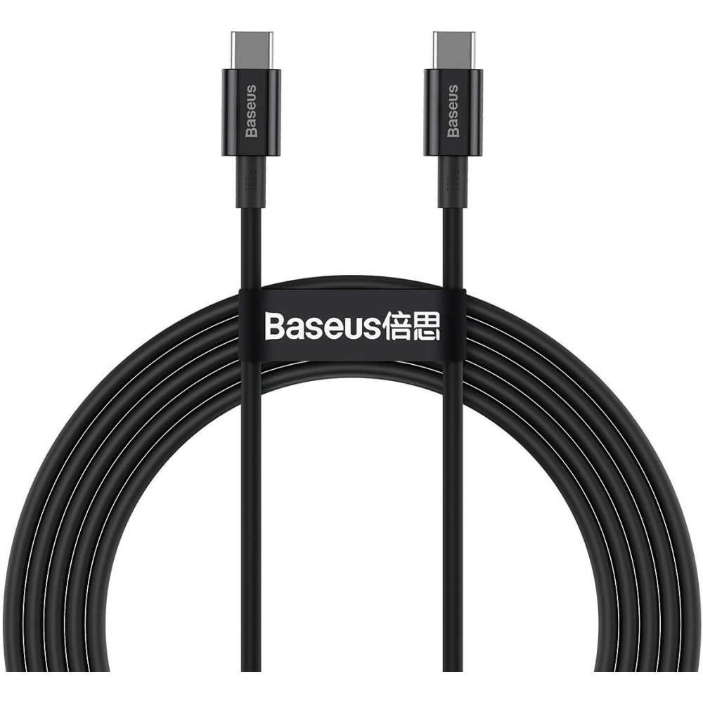 Hurtownia GSM - Kabel USB-C na USB-C Baseus Superior Series, 100W, 2m (černý) - BSU2850BLK - {ean13} - Hurt