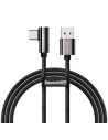 Kabel USB do USB-C kątowy Baseus Legend Series, 66W, 1m (czarny)