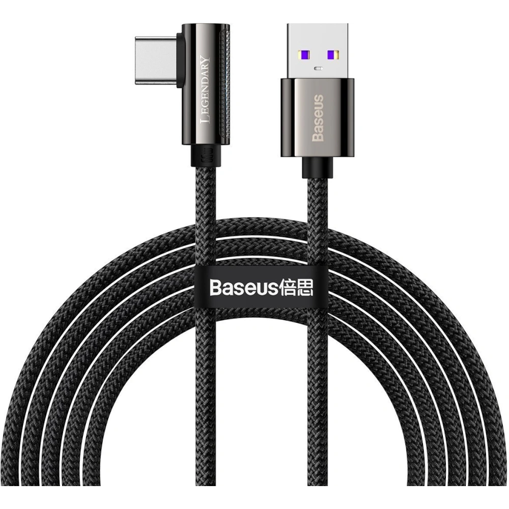 Hurtownia GSM - Kabel USB do USB-C kątowy Baseus Legend Series, 66W, 2m (czarny) - BSU2854BLK - {ean13} - Hurt