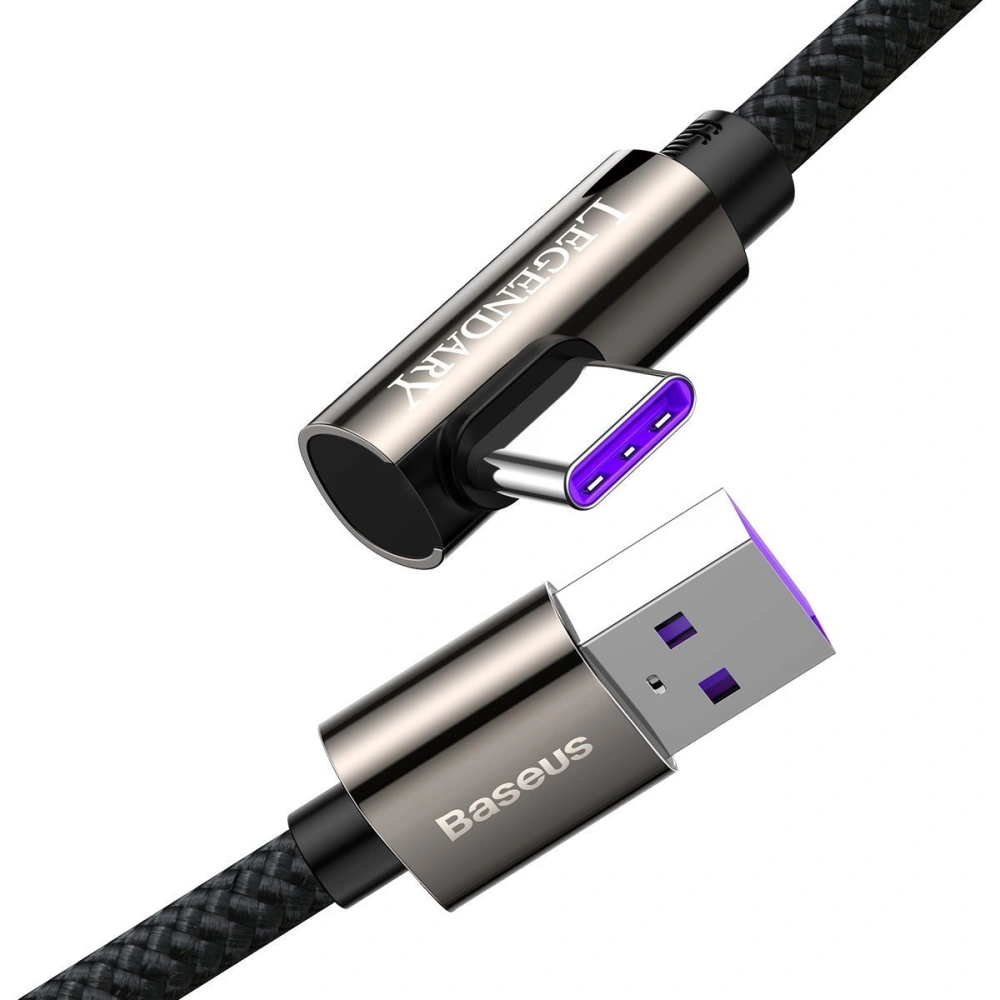 Hurtownia GSM - Kabel USB do USB-C kątowy Baseus Legend Series, 66W, 2m (czarny) - BSU2854BLK - {ean13} - Hurt