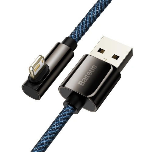 Kabel USB do Lightning kątowy Baseus Legend Series, 2.4A, 1m (niebieski)