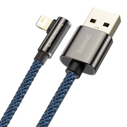 Kabel USB do Lightning kątowy Baseus Legend Series, 2.4A, 1m (niebieski)