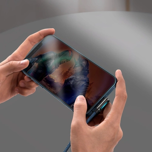 Kabel USB do Lightning kątowy Baseus Legend Series, 2.4A, 1m (niebieski)