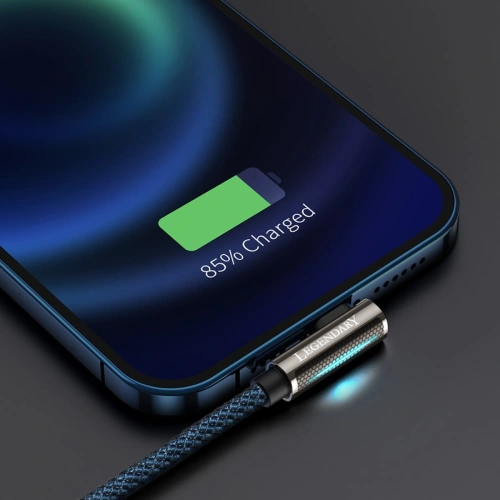 Kabel USB do Lightning kątowy Baseus Legend Series, 2.4A, 1m (niebieski)