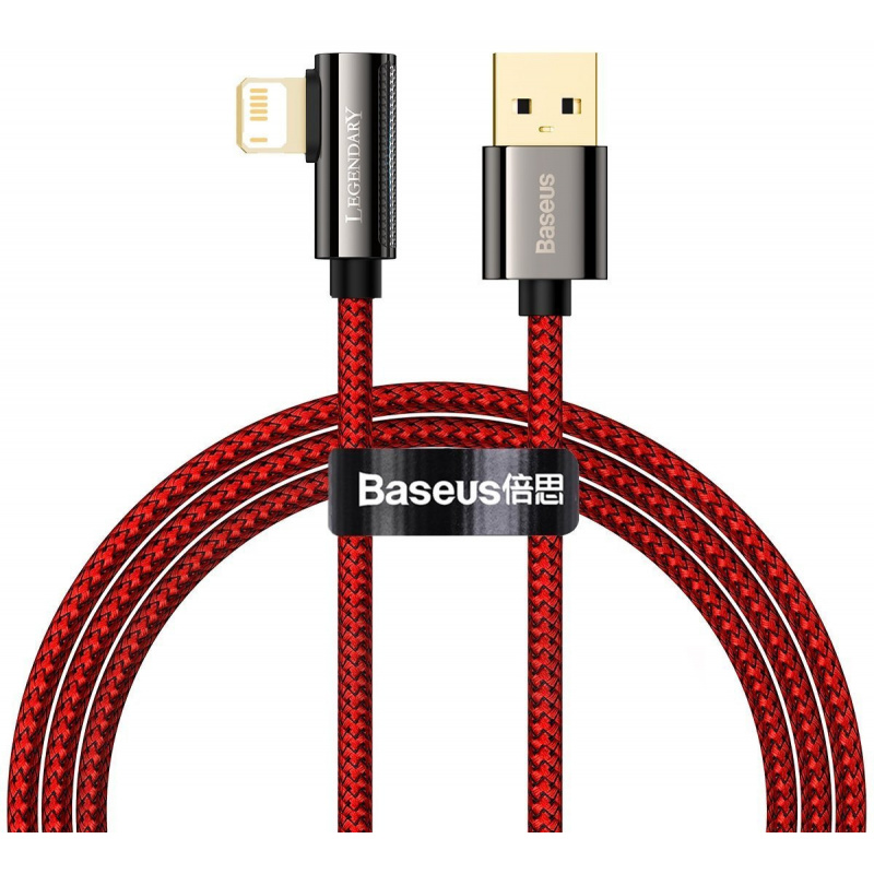 Baseus Distributor - 6953156209220 - BSU2857RED - Cable USB to Lightning Baseus Legend Series, 2.4A, 1m (red) - B2B homescreen