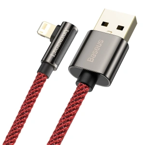 Kabel USB do Lightning kątowy Baseus Legend Series, 2.4A, 1m (czerwony)