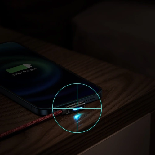 Kabel USB do Lightning kątowy Baseus Legend Series, 2.4A, 1m (czerwony)