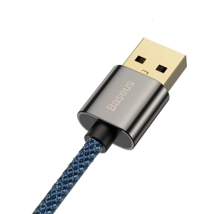 Kabel USB na USB-C úhlový Baseus Legend Series, 66W, 1m (modrý)