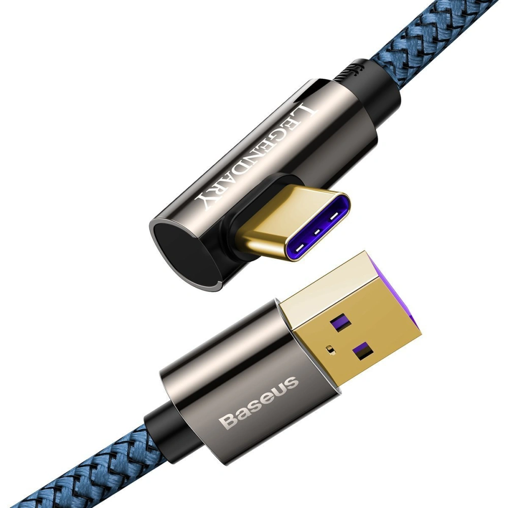Hurtownia GSM - Kabel USB do USB-C kątowy Baseus Legend Series, 66W, 1m (niebieski) - BSU2858BLU - {ean13} - Hurt