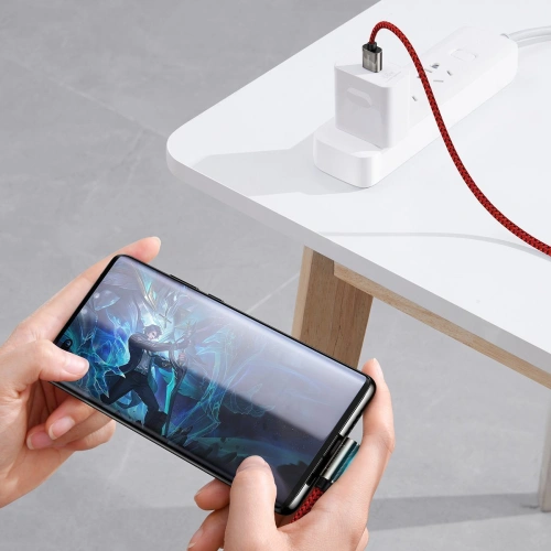 Kabel USB do USB-C kątowy Baseus Legend Series, 66W, 1m (czerwony)