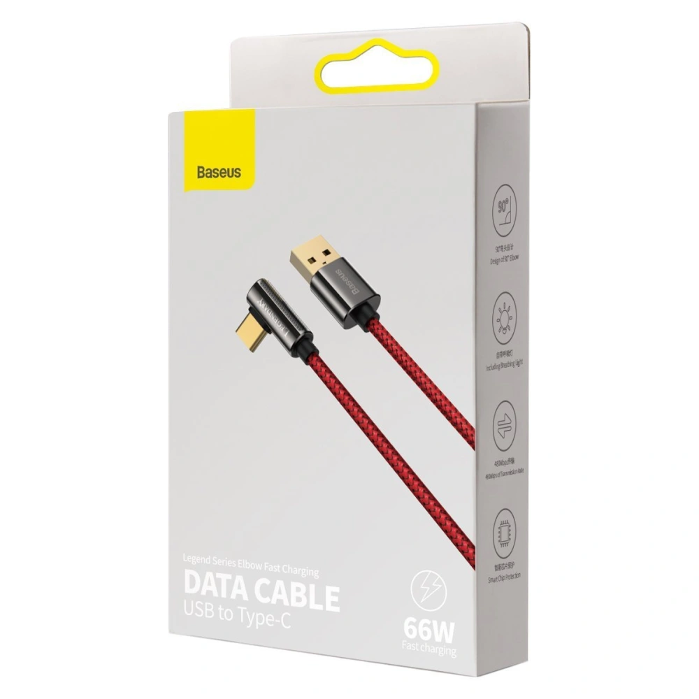 Hurtownia GSM - Kabel USB do USB-C kątowy Baseus Legend Series, 66W, 1m (czerwony) - BSU2859RED - {ean13} - Hurt