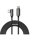 Kabel USB-C do USB-C kątowy Baseus Legend Series, PD, 100W, 2m (czarny)
