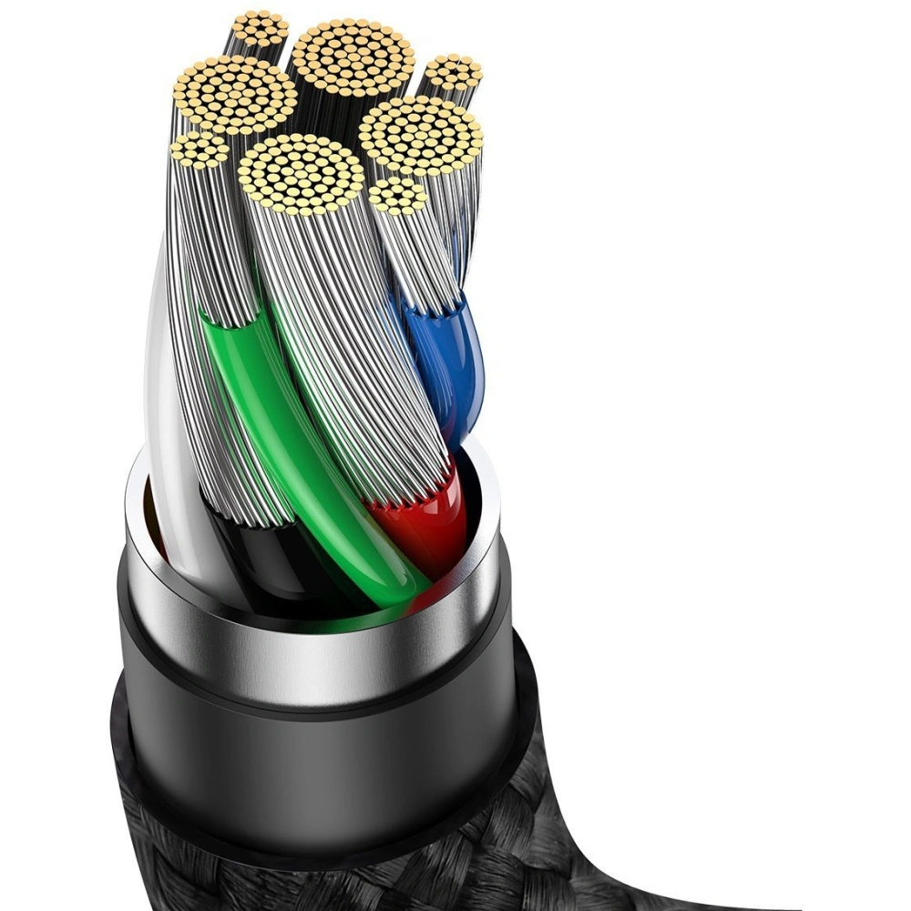Hurtownia GSM - Kabel USB-C do USB-C kątowy Baseus Legend Series, PD, 100W, 2m (czarny) - BSU2860BLK - {ean13} - Hurt
