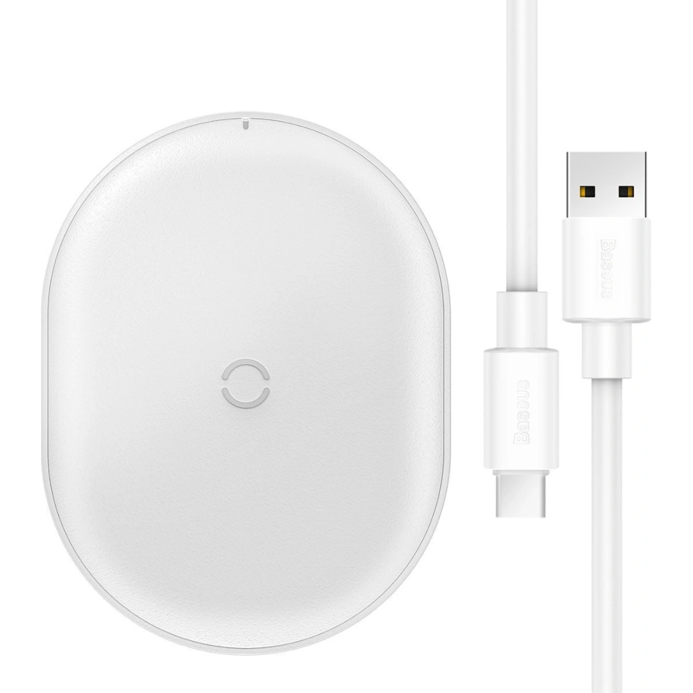 Hurtownia GSM - Bezdrátová indukční nabíječka Baseus Cobble, 15W (Bílá) - BSU1786WHT - {ean13} - Hurt