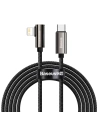 Kabel USB-C na Lightning úhlový Baseus Legend Series, PD, 20W, 2m (černý)