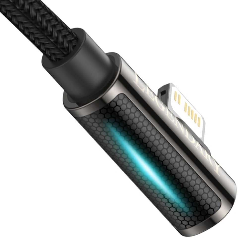 Kabel USB-C na Lightning úhlový Baseus Legend Series, PD, 20W, 2m (černý)