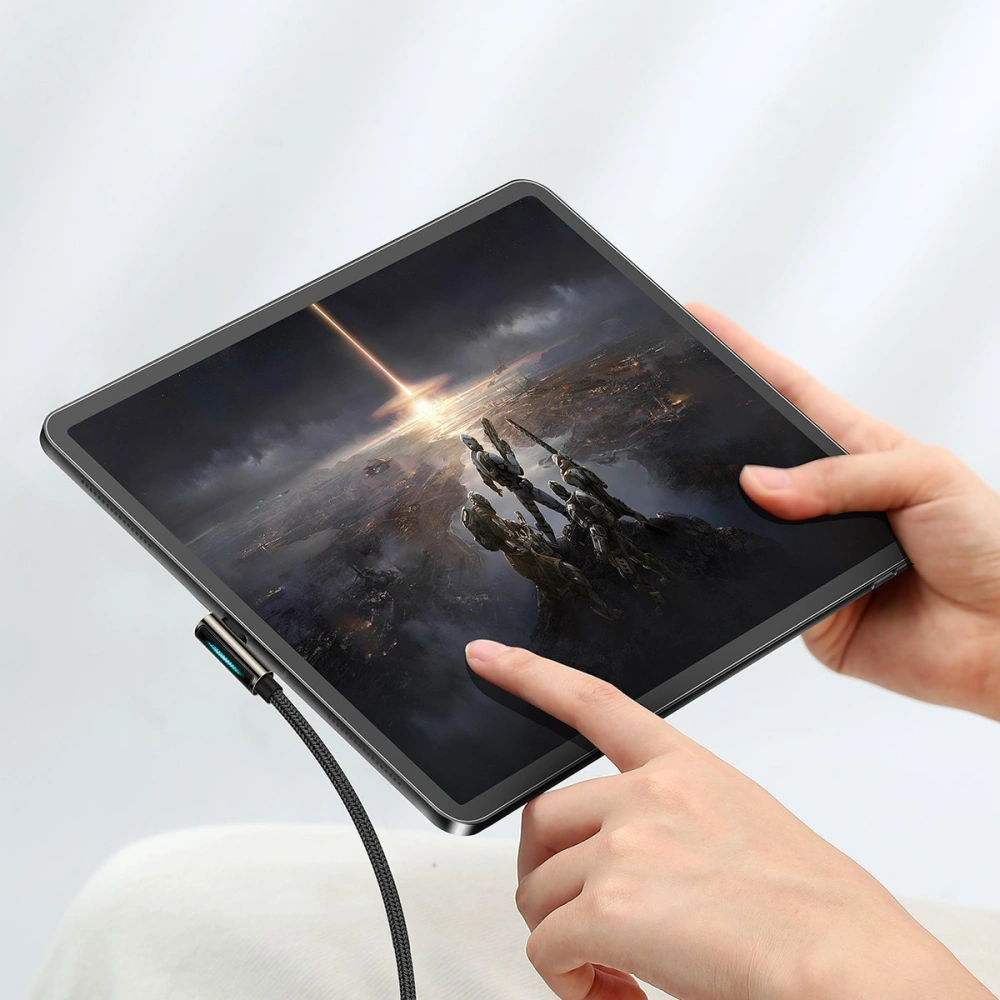 Kabel USB-C na Lightning úhlový Baseus Legend Series, PD, 20W, 2m (černý)